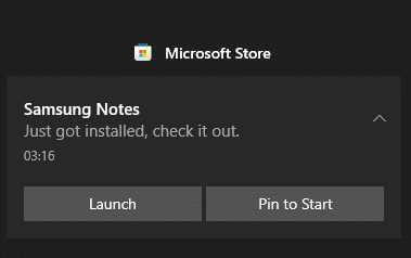 Samsung Notes Installed