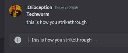 Discord strikethrough text