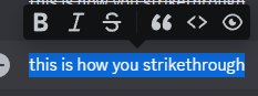 Discord strikethrough text