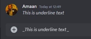 Discord underline text