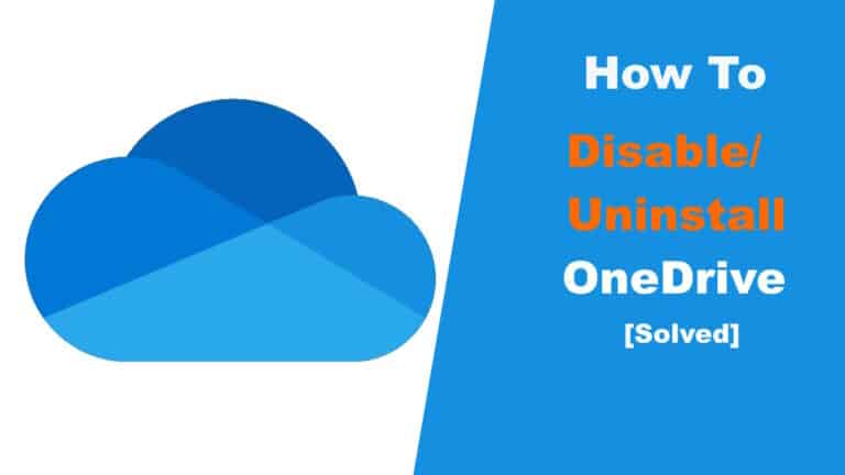 Uninstall OneDrive from PC