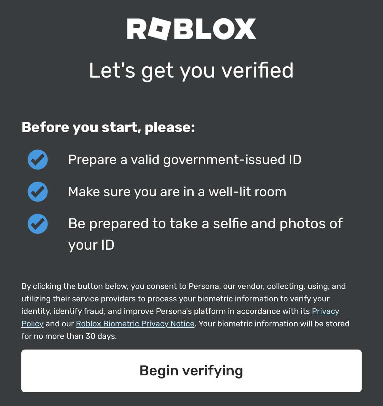 Verify Your Age Roblox