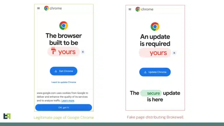 android malware chrome update