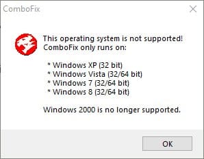 Combofix error