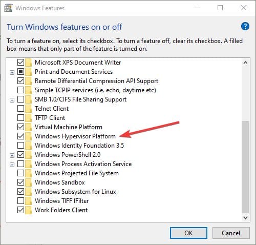 Enable HyperV for Windows XP emulation