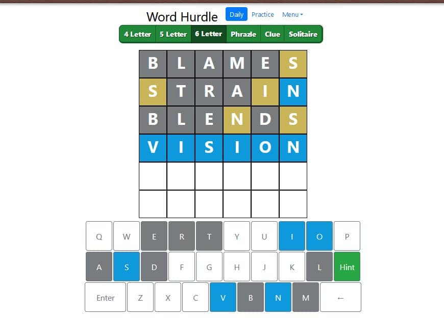 Word Hurdle Puzzle