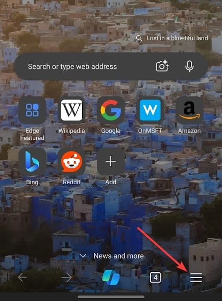 Sync Microsoft Edge on iphone