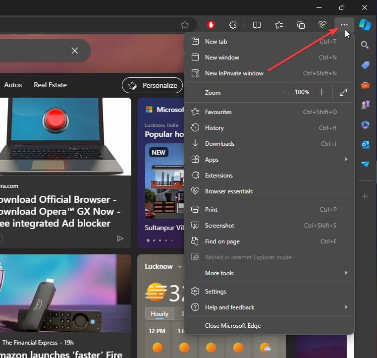 Update Edge browser on WIndows PC