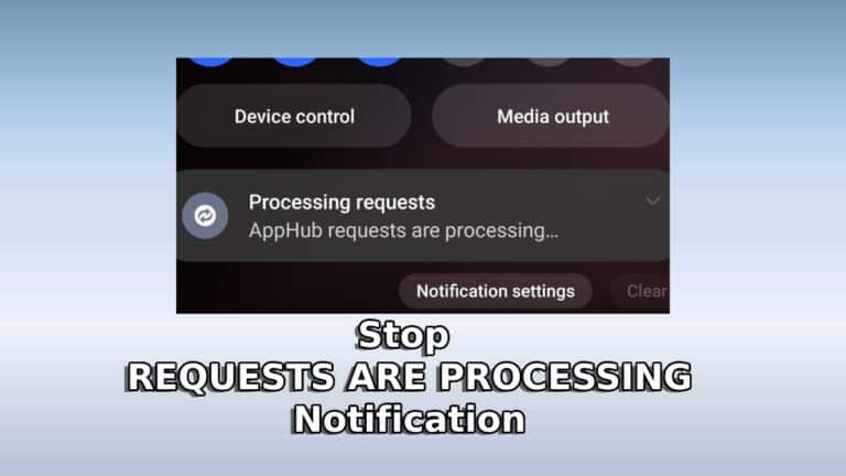 Stop requests are processing notification