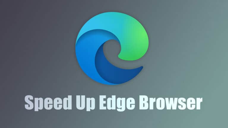 Speed Up Microsoft Edge