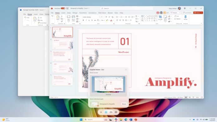 Copilot desktop sharing on Windows 11