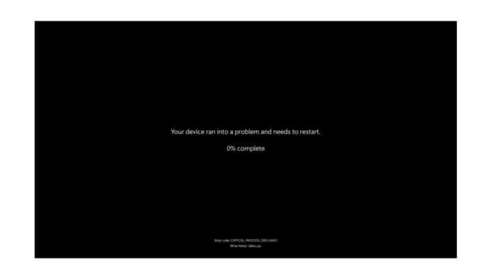 Windows Black screen of death