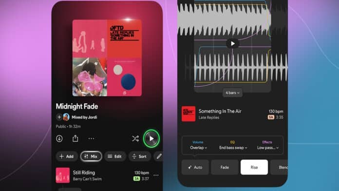 Spotify mixing feature