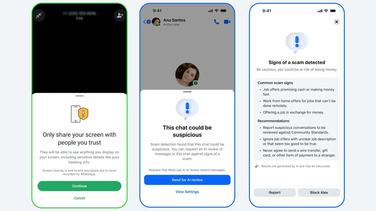 WhatsApp and Messenger get new Meta tools to fight scams