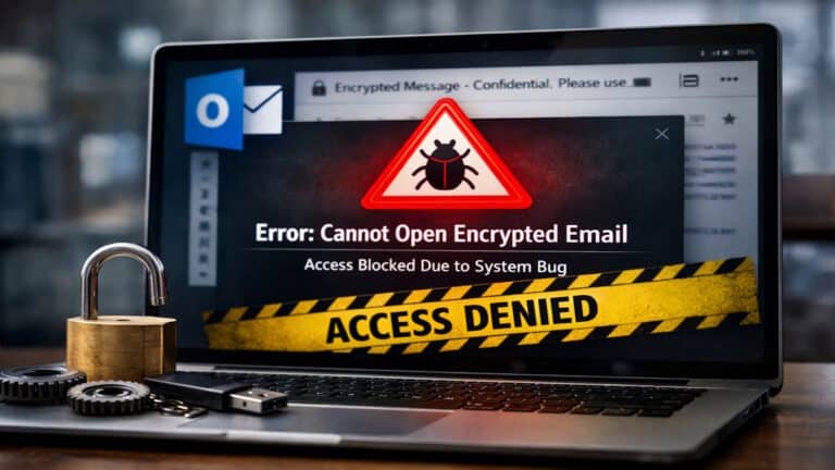 Outlook blocks encrypted mails