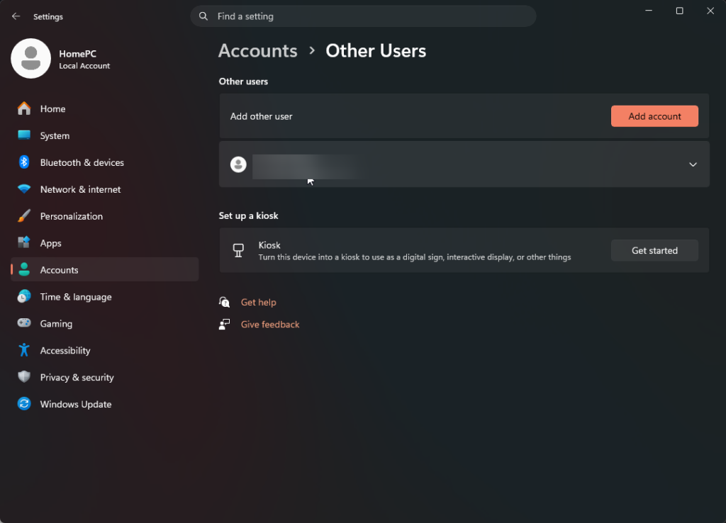 Test With a New User Account